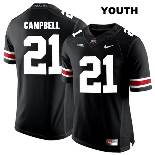 Ohio State Buckeyes Youth Parris Campbell #21 White Number Black Authentic Nike College NCAA Stitched Football Jersey BI19H80ES